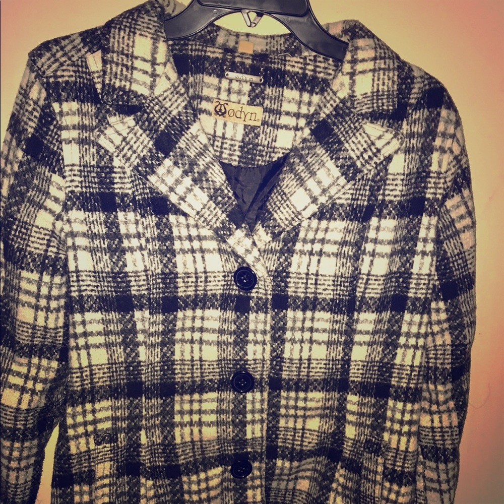 Wool Houndstooth Coat